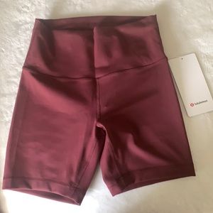 NWT Lululemon Wunder Train shorts. 6” Red Merlot